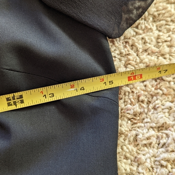 Whistles London Black 40s Style Puffed Sleeve Midi Dress Sweetheart Neckline - Picture 9 of 12